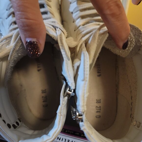 Golden Goose Slides Ombre Pearls White and Pink Silver Glitter Star Size 38 ⭐️ - Picture 6 of 10